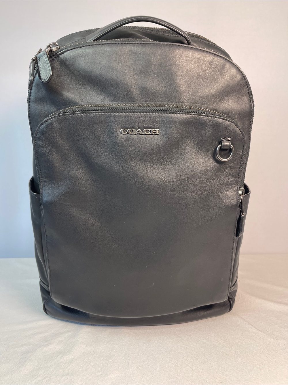 Coach M1944-89939 Graham Black Leather Large Backpack